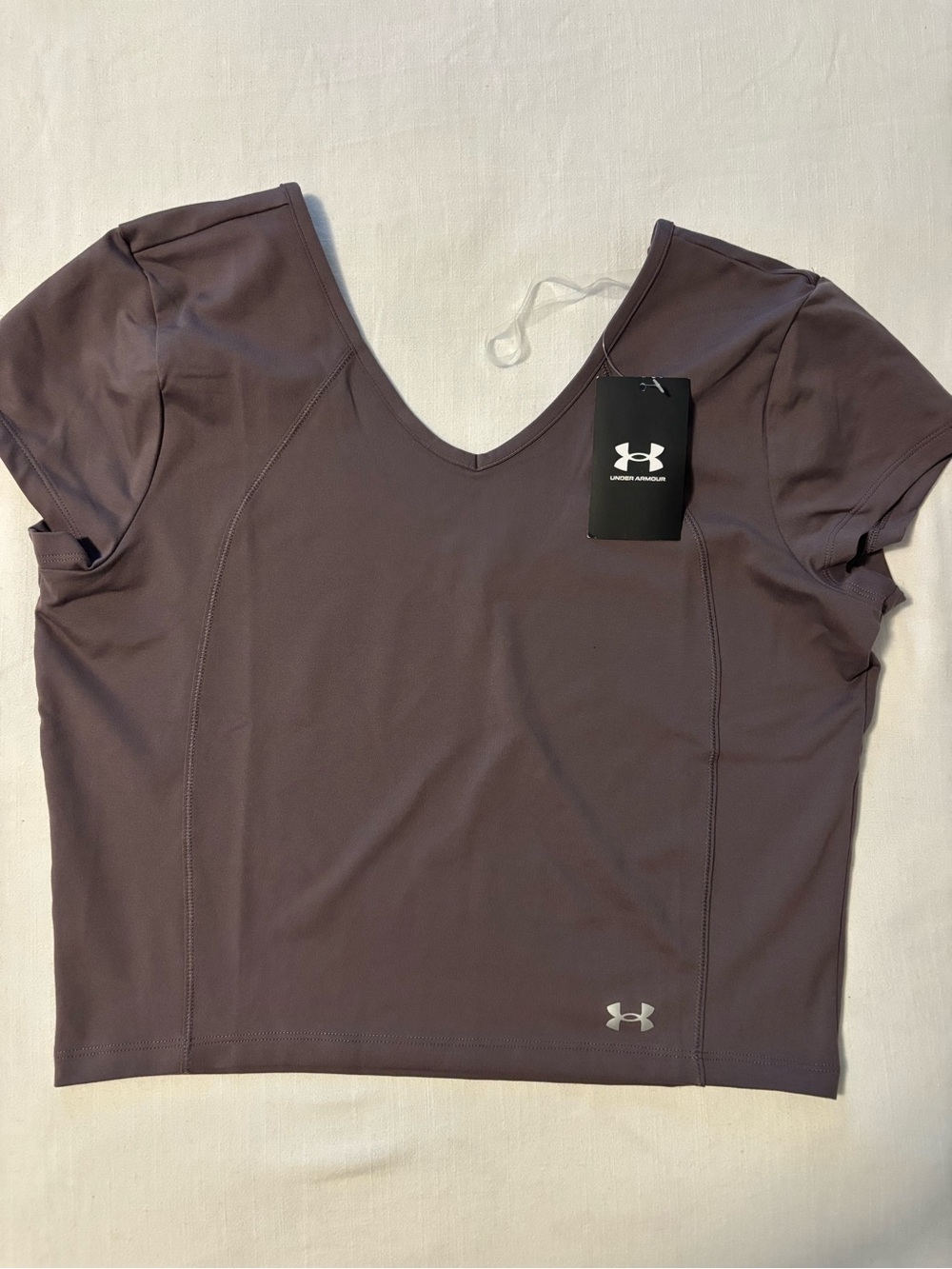 Under Armour Women’s V-Neck Active Crop Top — Plum